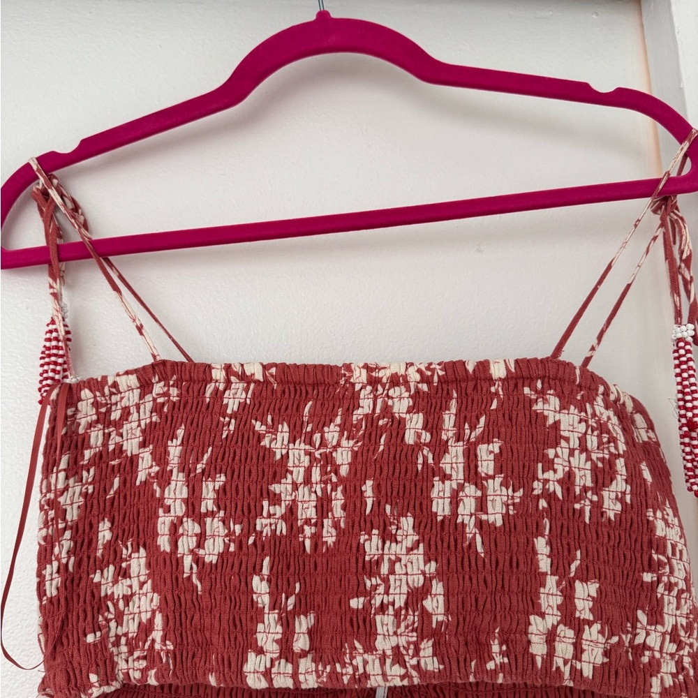 House of Harlow 1960 Floral Pink Two-Piece Skirt and Top - Picture 3 of 6